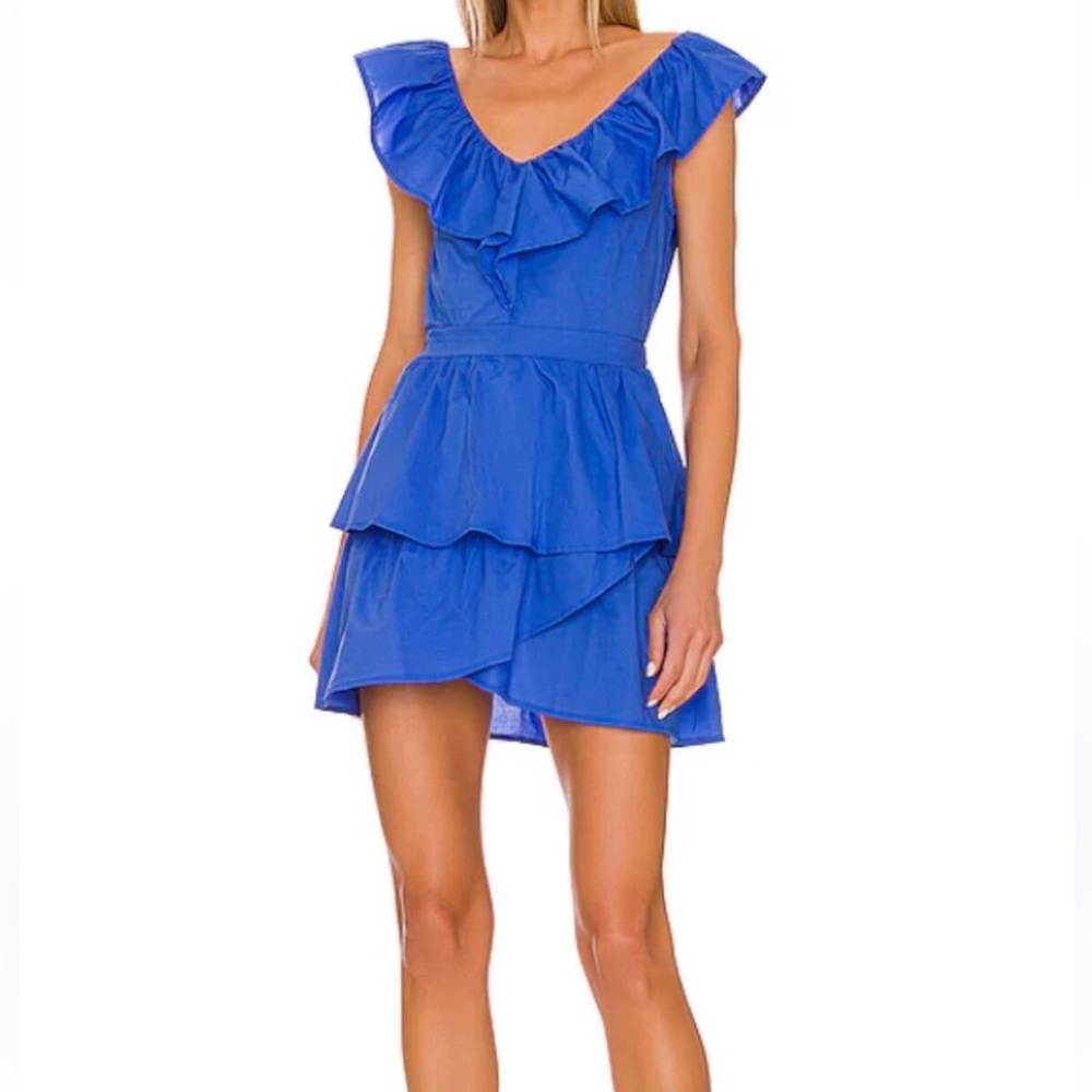 BB Dakota Summer Sunset Mini Dress in Amparo Blue